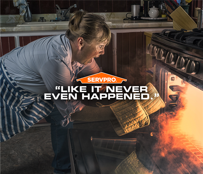 open oven flames shooting out, servpro poster